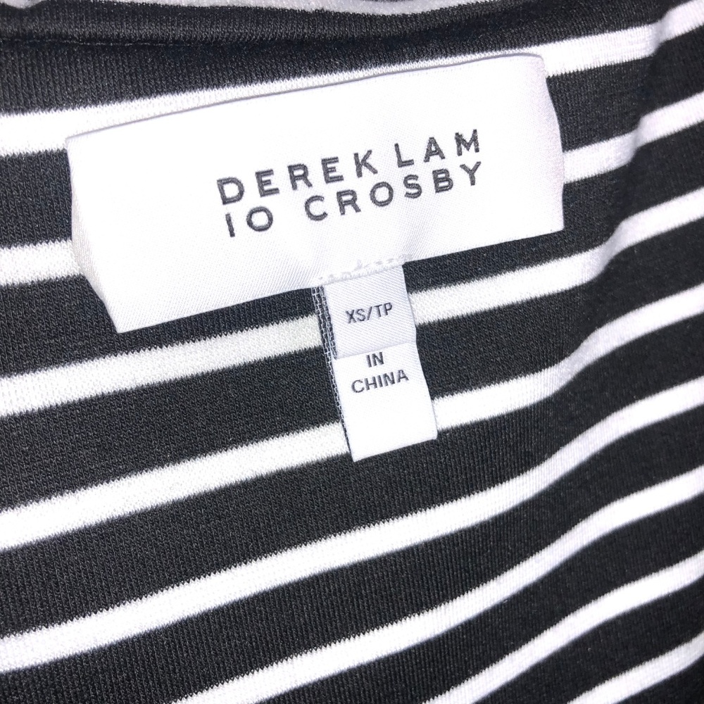 Derek Lam Striped Off-the-Shoulder Midi Dress - Picture 4 of 7